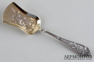 Набор для закусок. E. Ernie. Серебро 950 пробы, золочение. Франция, XIX в.