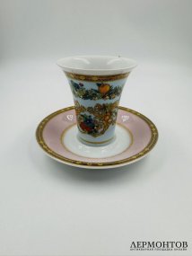 Чайная пара «Le Jardin des Papillons», форма Ikarus. Фарфор, Rosenthal, Versace