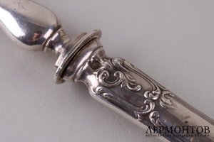 Сервировочный набор для рыбы. Серебро 950 пробы, металл. Франция, XIX-XX вв.