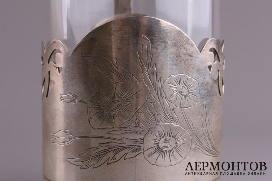 Подстаканник в родной коробке. Серебро 875. СССР, завод Росювелирторг