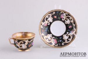 Чайная пара. Фарфор. А.Попов. Российская империя. 1840-е гг.