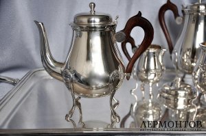 Чайно-кофейный сервиз. Серебро 950. Франция