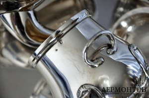 Чайно-кофейный сервиз. Серебро 950. Франция