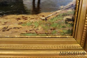 Картина. Рыбаки. Carl Muller-Baumgarten. Холст, масло.