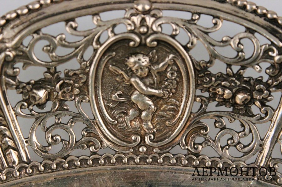 Ваза ажурная. Серебро 800 проба. Европа XX век.