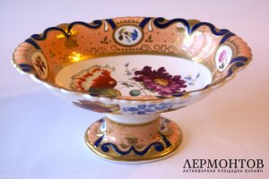 Фарфоровая сервировочная ваза. Англия, Ridgway, 1820е гг