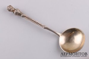 Ложка медовая. Серебро 84 пробы. И. Морозов. Российская империя.