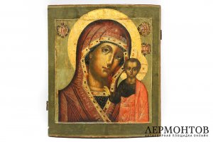 Икона Богоматерь Казанская. Россия, Оружейная палата, кон. XVII-XVIII вв. Экспертиза.