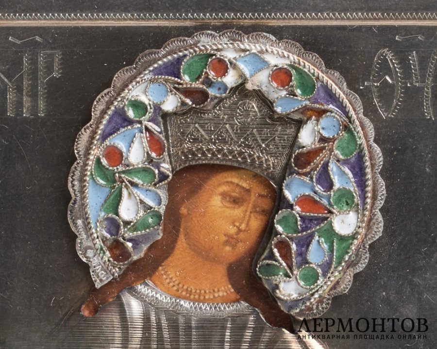 Икона «Блаженное Чрево». Серебро, современная работа
