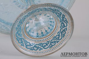 Ваза на ножке. Россия, ИСЗ, 1870-1880-е гг. Стекло, роспись.