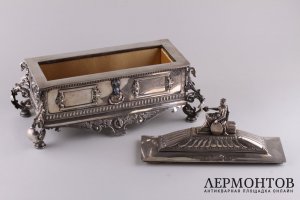 Шкатулка для украшений. Серебро 925 пробы. Англия, 1936 год.
