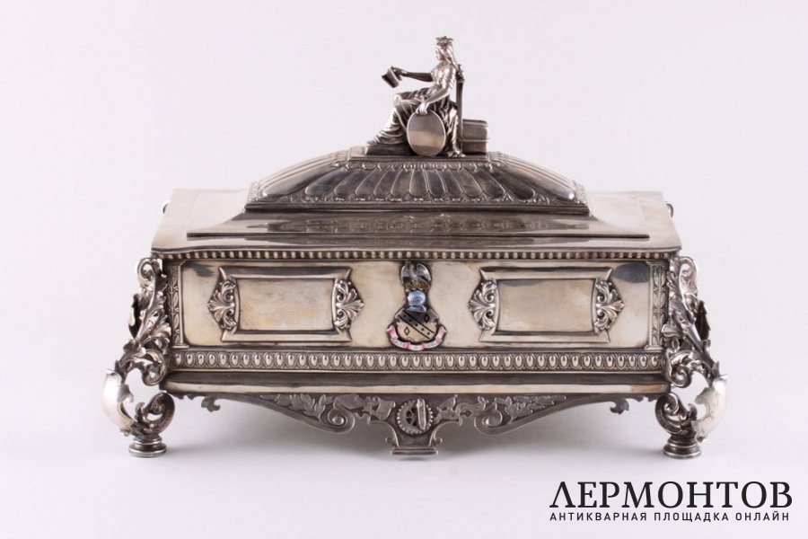 Шкатулка для украшений. Серебро 925 пробы. Англия, 1936 год.