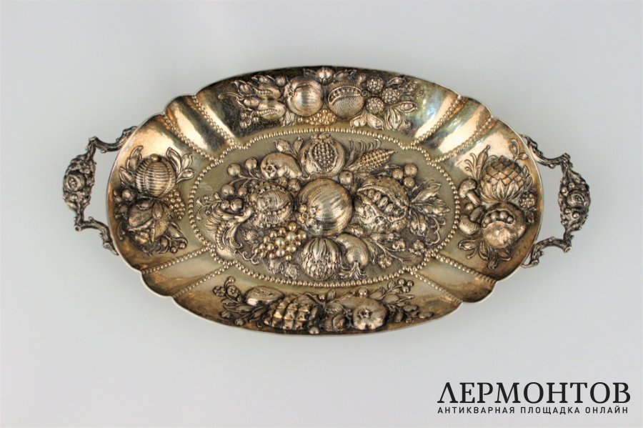 Ваза ажурная. Серебро 800 проба. Европа, XX век.