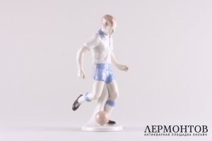 Статуэтка Футболист. Германия, фабрика Wagner Apel. Фарфор, роспись. 1960-е гг.