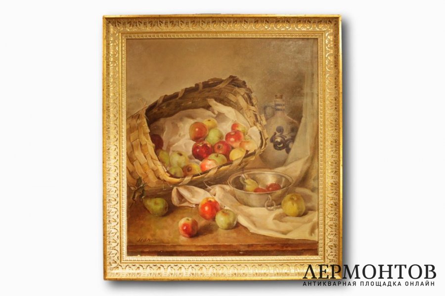 Картина. Натюрморт с яблоками. Эмма Грас, 1920 год.