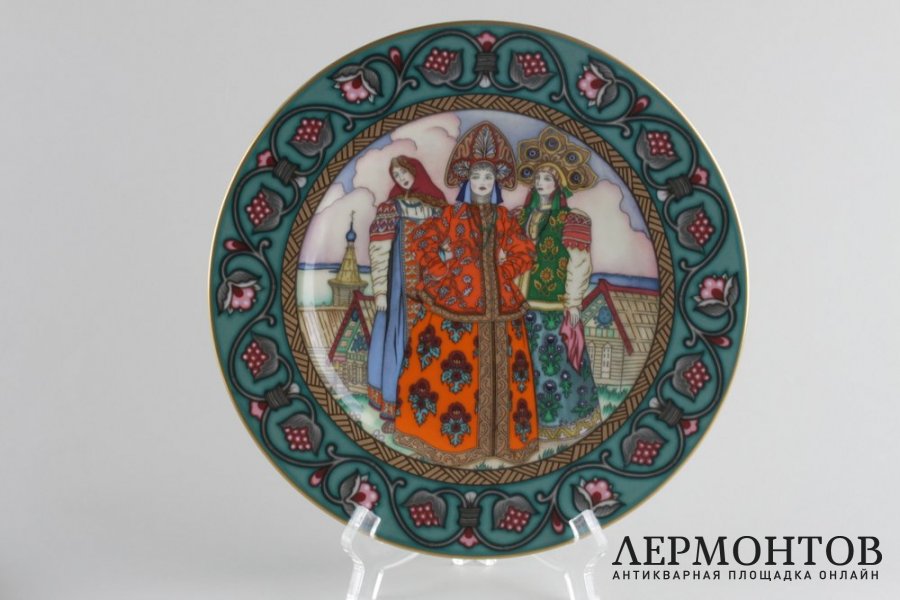 Декоративные тарелки Русские сказки. Германия, фирма Villeroy Boch, худ. Б. Зворыкин.