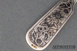 Столовая ложка. Серебро 875 пр. СССР, Северная чернь, 1930е гг.