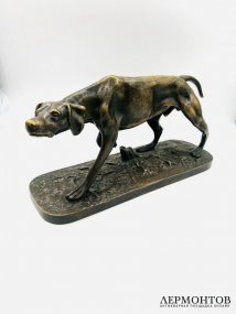 Скульптура «Пойнтер». Бронза, по модели Н. Либериха, Россия, 1990-е годы