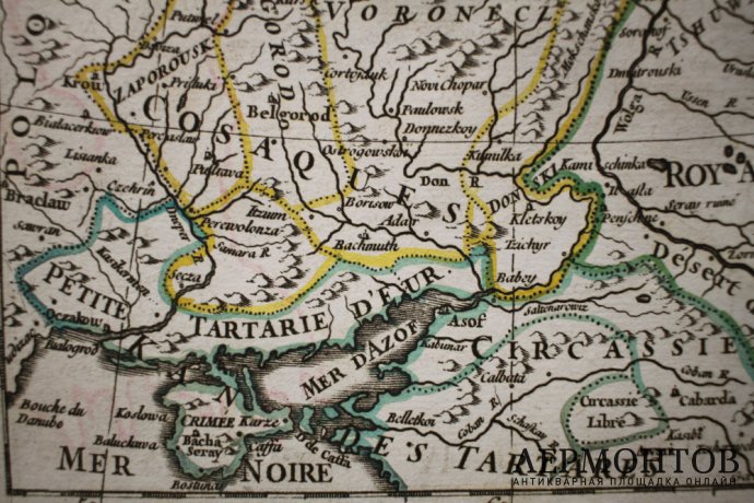  Карта. Европейская часть Российской империи. Ле Руж. Франция, Париж, 1756 год.