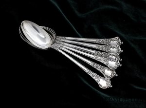 Набор чайных ложек A. Debain. Серебро 950. Франция