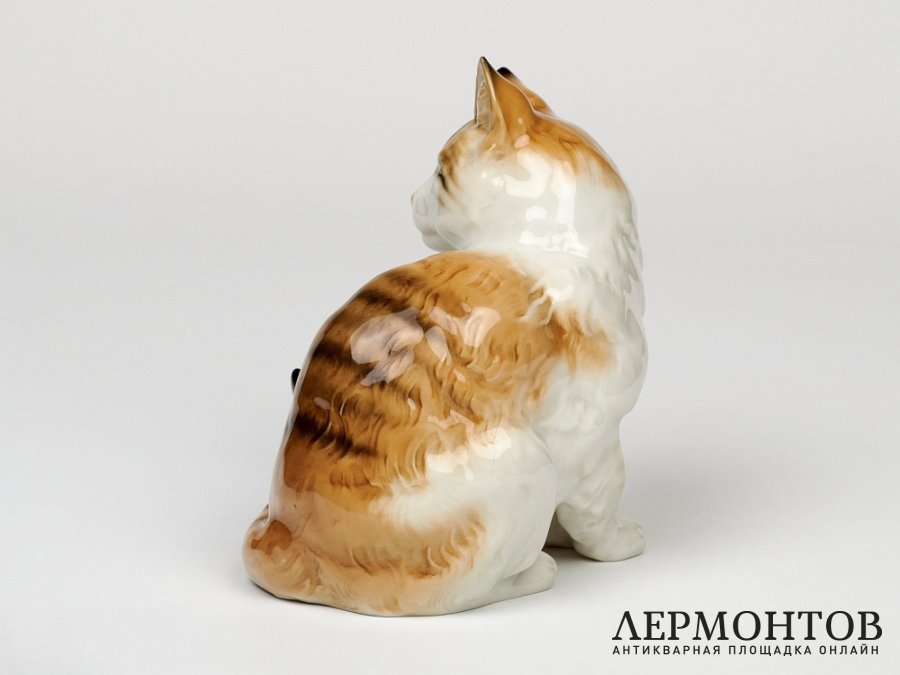 Статуэтка «Кошка». Фарфор, Lorenz Hutschenreuther, Германия, 1955–1968 годы