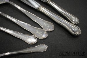 Столовый сервиз на 12 персон Vereinigte. Серебро 800 пробы. Германия, кон. XIX в.