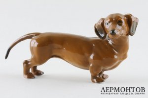 Статуэтка Такса. Фарфор.  Фабрика - Rosenthal, Германия, вторая пол. 20 в.