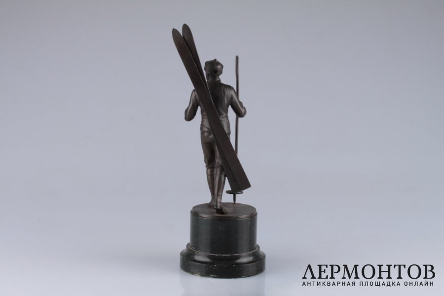 Скульптура Лыжник. Франция, Париж, 1930-е гг. Бронза. 