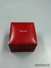 Кольцо с розовым кристаллом. Серебро 925 пробы, Baccarat, Франция