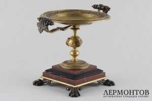 Визитница. Бронза, мрамор. Франция, 1860-80-е гг.