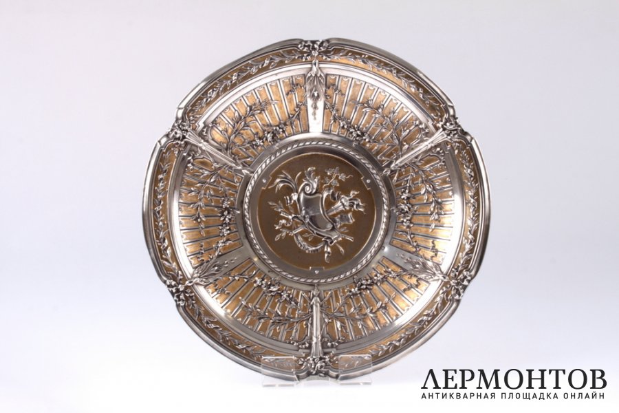Блюдо в стиле Empire. Серебро 950. Франция