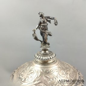 Наградной кубок с фигурой богини победы. Серебро 950 пробы, Австро-Венгрия, конец 19 века