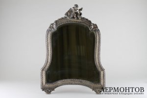 Настольное зеркало. Серебро 800 пробы. Италия, 1934-44 годы.