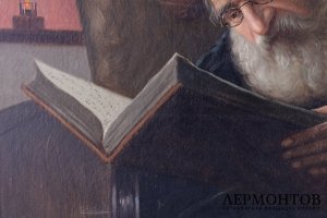 Картина Раввин в кресле. Художник К. Шевченко. Холст, масло.