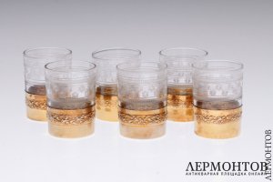 Ликерный набор Ravinet et Baccarat. Серебро 950. Франция