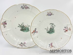 Блюдо Галантные сцены. Германия, Meissen, 18 век. Фарфор, роспись.