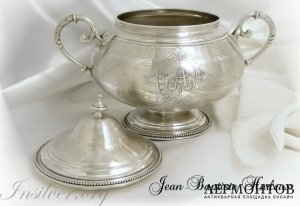 Сахарница Harleux. Серебро 950. Франция 