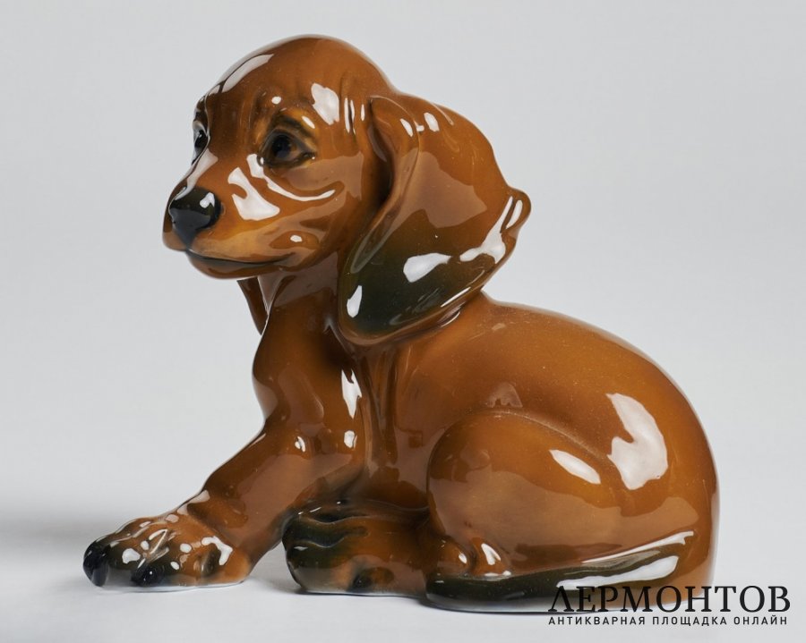 Статуэтка «Щенок таксы». Фарфор, Rosenthal, Германия
