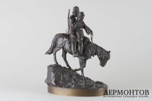 Скульптура Казак с казачкой. Бронза, конец 19 века. Скульптор Альберт Мориц Вольф
