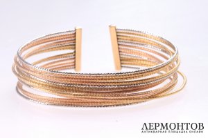 Браслет BRIGATO. Золото Multi-Tone 750. Италия.