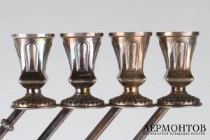 Ханукия. Hazorfim, Серебро 925 пробы. Израиль, вторая половина 20 века.