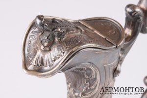 Пара графинов. Серебро 950 пробы, хрусталь. Конец XIX в.  Франция