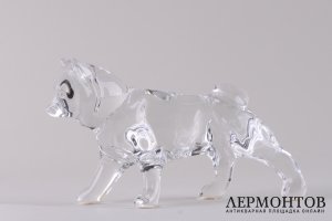 Статуэтка Собака. Франция, фирма Baccarat. Хрусталь, резьба.