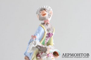 Статуэтка Певица из серии Обезьянний оркестр. Фарфор. Мейсенская мануфактура, 1934-45