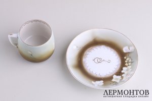 Кофейная пара. Фарфор. Гарднер. Российская империя. XIX в.