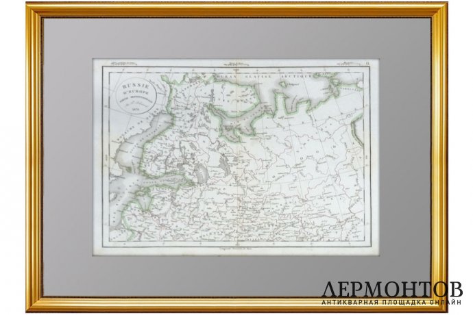 Карта. Европейская Россия. Часть Северная (вкл. Финляндию, Прибалтику). 1831г. Деламарш
