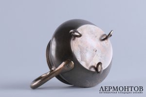 Чайный набор из сахарницы и сливочника. А. Фульд Серебро 84 пробы. Россия, XIX в.