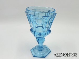 Бокал. Россия, заводы Мальцовых, 19 век. Купоросное стекло.