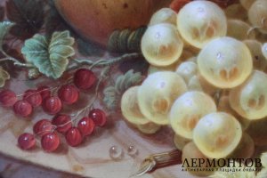 Пласт Натюрморт с фруктами. Большой овал. Фарфор, живопись. КРМ. Германия