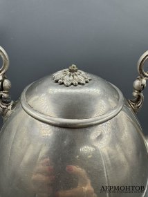 Бульотка с подставкой. Металл, дерево, Западная Европа, 1-я половина 20 века